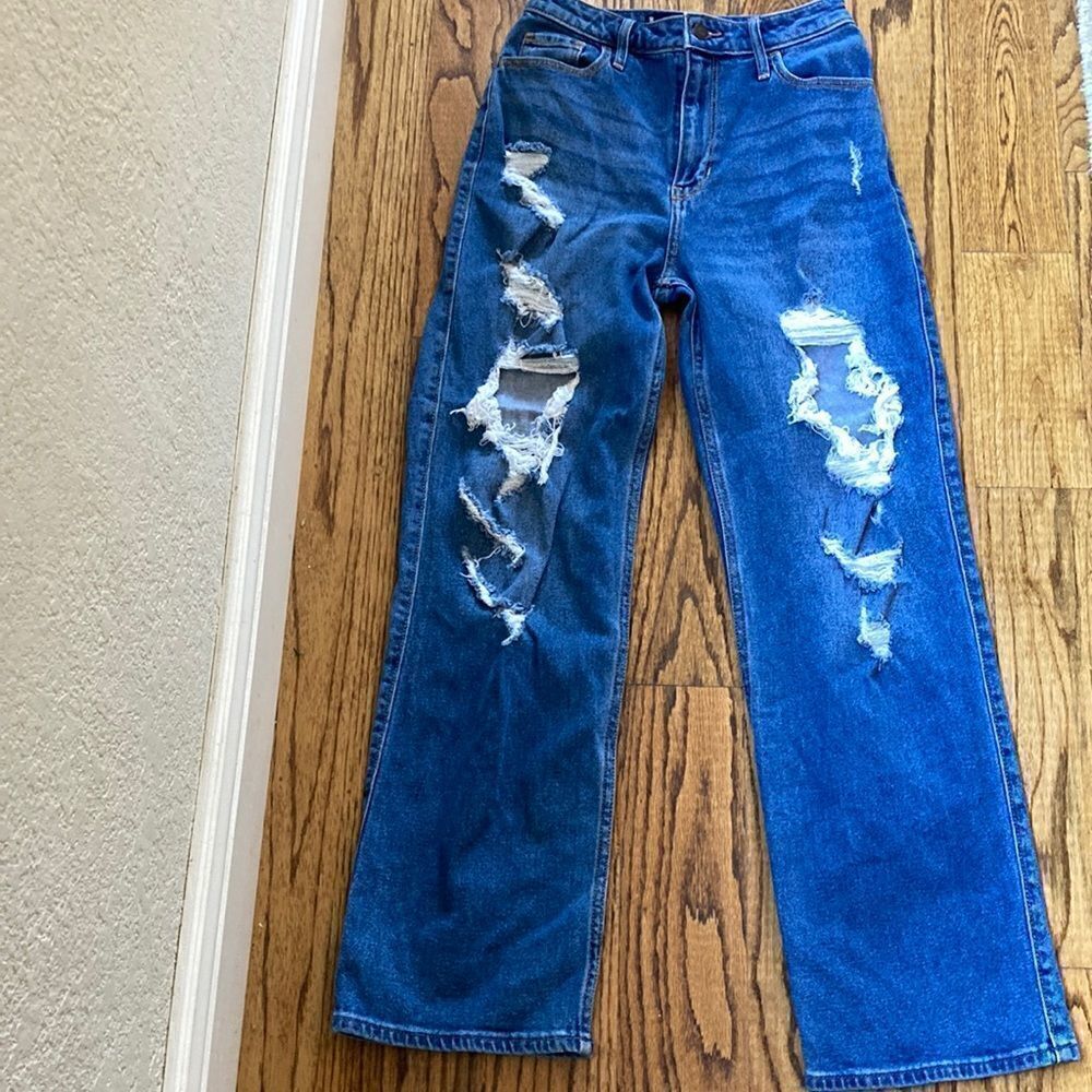Hollister Distressed Ultra High-Rise Dad Hollister Vintage Stretch Size 25/31